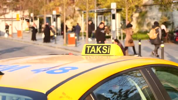 Taxi Car Street High Quality Photo — Video Stock