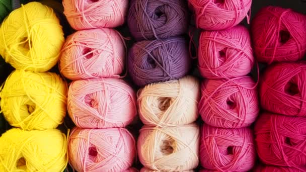 Knitting Yarn Handmade Winter Clothes — Stock Video