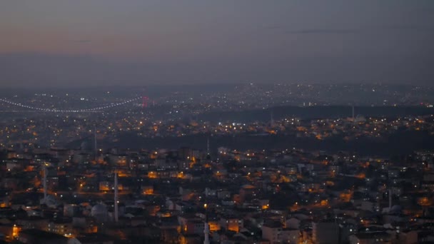 Stanbul Türkiye Deki Boğaz Köprüsü — Stok video