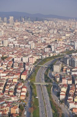  İstanbul 'da otoyol çok katlı kavşak .