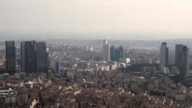  İstanbul 'daki finans ve konut binalarının arialview' i .