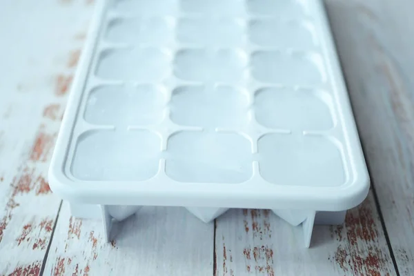 Close Many Ice Cubes White Background — Stock Photo, Image