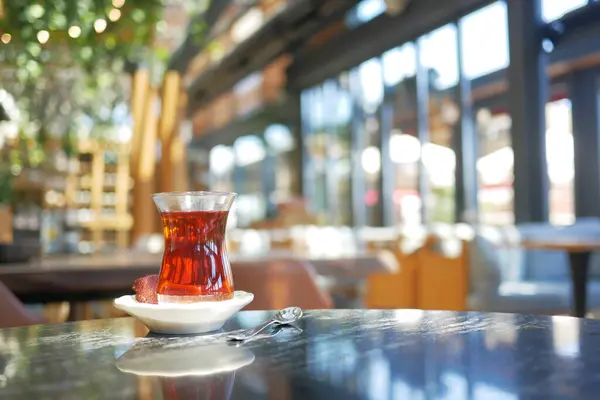 Traditional Turkish Tea White Table — Stockfoto