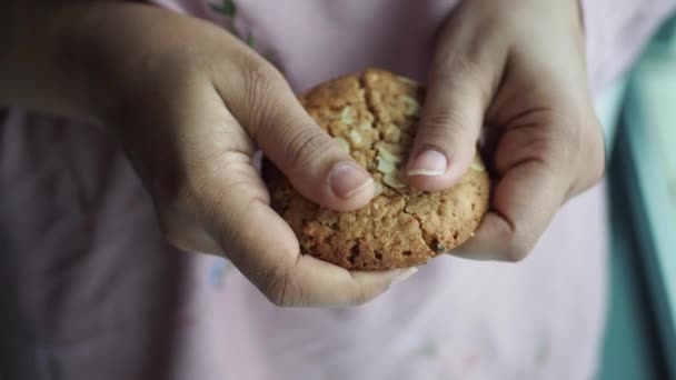 Slow Motion Breaking Sweet Cookies — Video