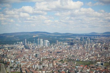 İstanbul Asya Yakası Şehir Binalarının Arial Manzarası,