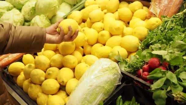 Sprzedaż Cytryny Supermarketach Stambule — Wideo stockowe