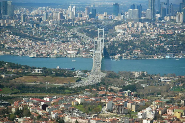 Stanbul Türkiye Deki Boğaz Köprüsü — Stok fotoğraf