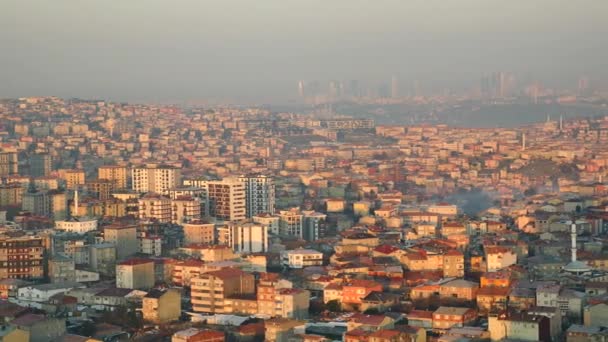 Stanbul Asya Yakası Şehir Binalarının Arial Manzarası — Stok video
