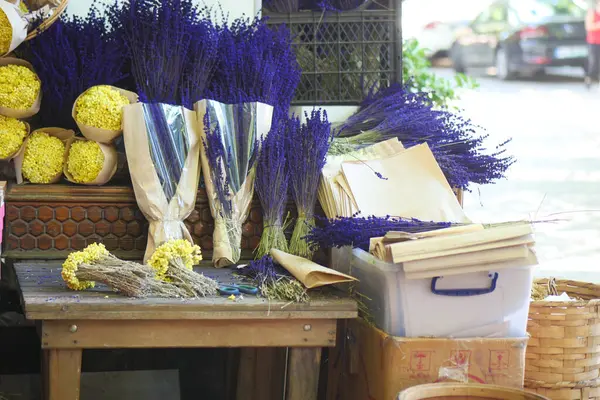 Сухий Lavender Bunches Крупним Планом — стокове фото