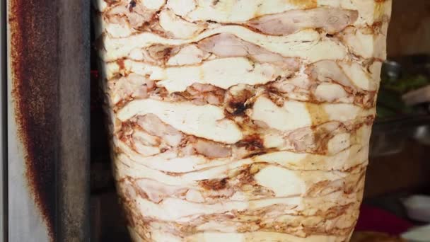 Вращение Традиционного Мяса Гироскопа — стоковое видео