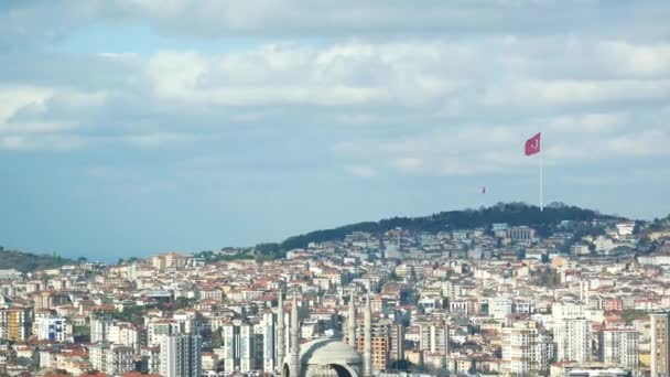 Arial Pohled Istanbul Asijské Straně Městských Stavebních Bloků — Stock video