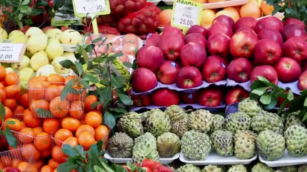 イスタンブールの果物屋の詳細 — ストック動画