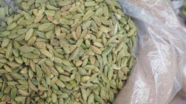 Close Cardamom Prodej Trhu — Stock video