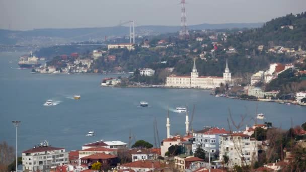 Istanbul Turquía Enero 2023 Vista Superior Del Río Bósforo — Vídeos de Stock
