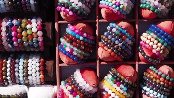 Stanbul Daki Yerel Mağazada Satılan Renkli Kadın Bilezikleri — Stok video