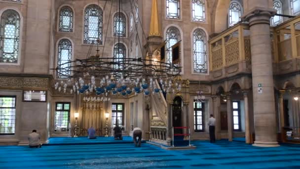 Interior Mezquita Eyup Sultan Estambul — Vídeos de Stock