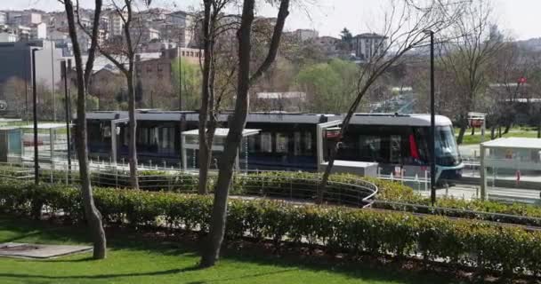 Pavo Istanbul Mayo 2023 Moderno Tren Tranvía Metro Turco — Vídeos de Stock