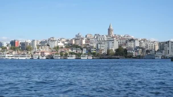 Ferryboat Sail Bosphorus River Istanbul — Vídeo de Stock