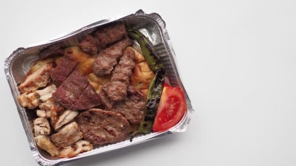 土耳其传统烹饪肉丸子Akhisar Kofte Packet — 图库视频影像