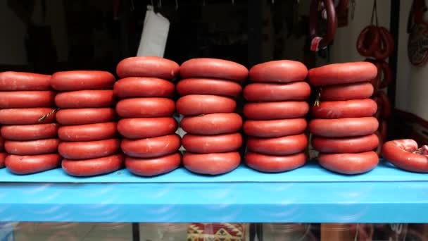 Sausage Turkish Culture Market — Stock Video