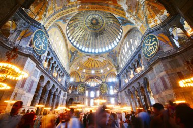 Hindi İstanbul 12 Mayıs 2023. Ayasofya Camii 'nin içi