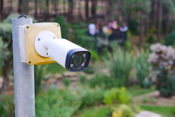 Cctv Камера Безпеки Працює Відкритому Повітрі — стокове фото