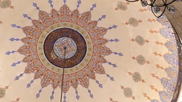 Diseño Interior Cúpula Una Mezquita Istanbul — Vídeos de Stock