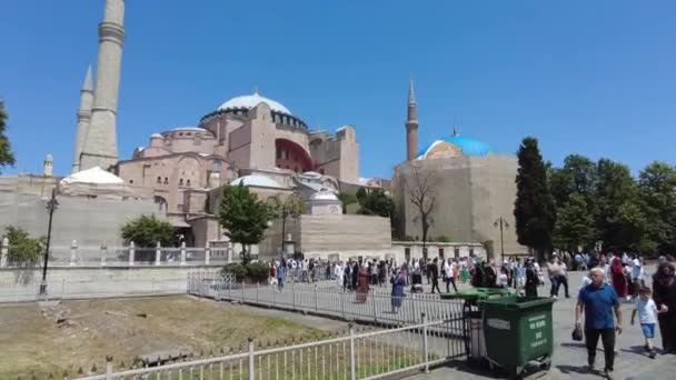 Turkey Istanbul May 2023 Interior Hagia Sophia Mosque — Stock Video