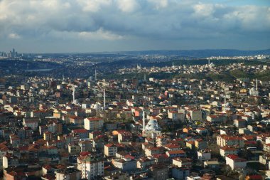 İstanbul Asya Yakası Şehir Binalarının Arial Manzarası,