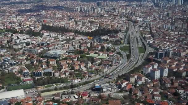 Autópálya Közúti Többszintű Csomópont Isztambulban — Stock videók