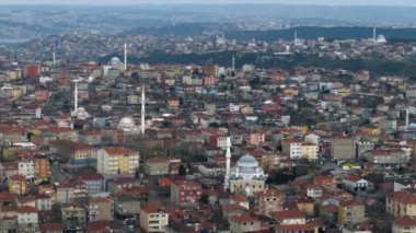 İstanbul Asya Yakası Şehir Binalarının Arial Manzarası,