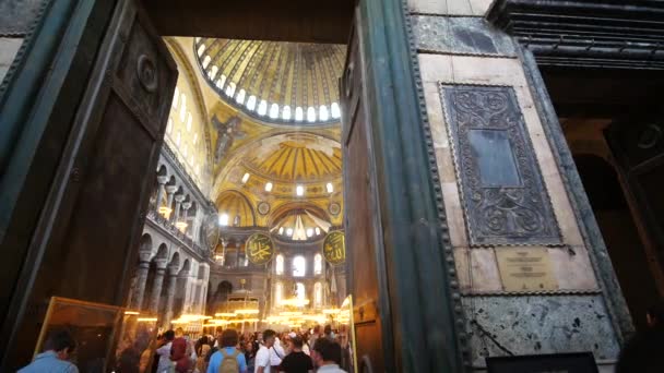Peru Istanbul Maio 2023 Interior Mesquita Hagia Sophia — Vídeo de Stock