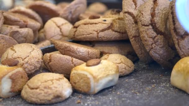 Mistura Biscoitos Doces Padaria — Vídeo de Stock