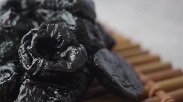 Healthy Natural Dried Plums Prunes — Stok video