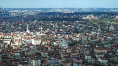 İstanbul 'daki konut binalarının Arial Manzarası .