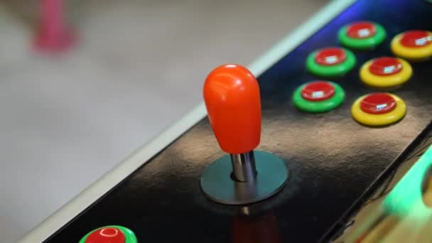 Closeup Button Games Machine — Stock Video