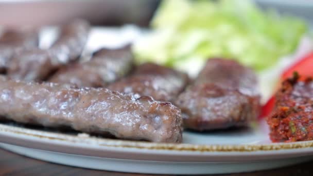 Bucătăria Tradițională Turcească Meatball Akhisar Kofte Fotografie Înaltă Calitate — Videoclip de stoc