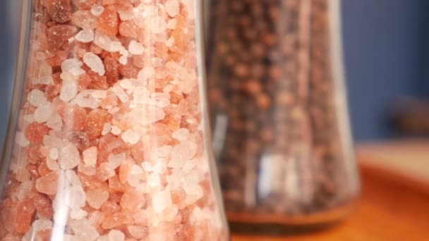 Raw Dried Pink Himalayan Salt — ストック動画