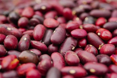 Kırmızı soya fasulyesi dokusuna yakın plan.