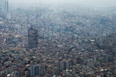 İstanbul 'daki konut binalarının Arial Manzarası .