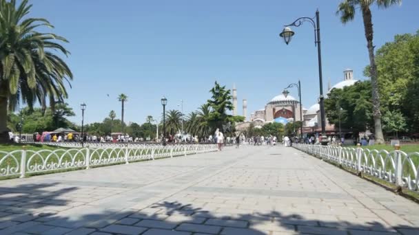 Kalkoen Istanbul Mei 2023 Interieur Van Hagia Sophia Moskee — Stockvideo