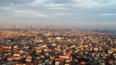 İstanbul 'daki konut binalarının Arial Manzarası .