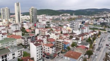 İstanbul 'daki konut binalarının Arial Manzarası .