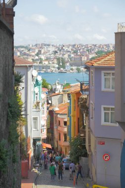 Türkiye 'nin Balat ilçesindeki İstanbul eski sokakları