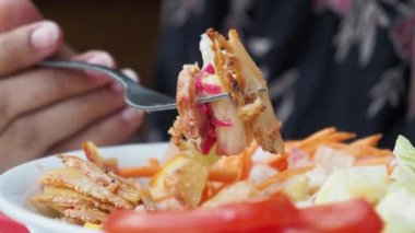 Sebze Izgara Tavuk salatası ,