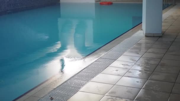 Fliesen Für Schwimmbäder Wasser Und Textur — Stockvideo