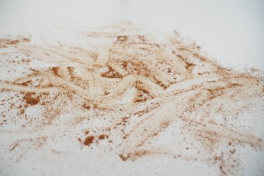 Beyaz arka planda toz ve kir ,