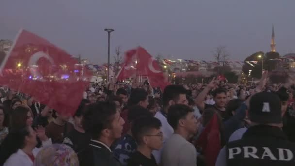 Τουρκία Istanbul Οκτώβριος 2023 Χέρι Κρατώντας Τουρκική Σημαία Γιορτάζει 100 — Αρχείο Βίντεο