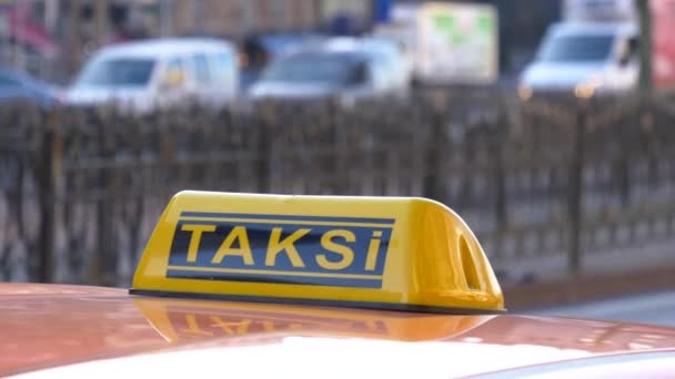 Такси Улице Высокое Качество Фото — стоковое видео