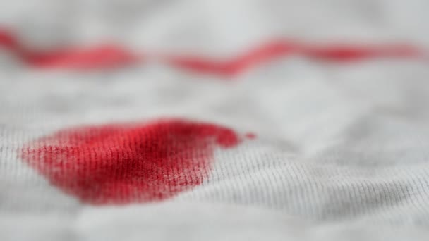 白いシャツの血液汚れ — ストック動画
